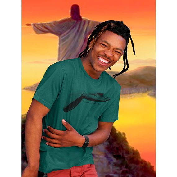 Camiseta Masculina Cristo Redentor braço