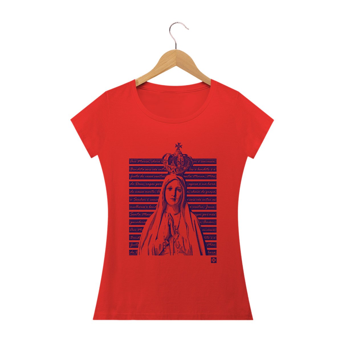 Nome do produto: Camiseta Feminina Nossa Senhora de Fátima 2