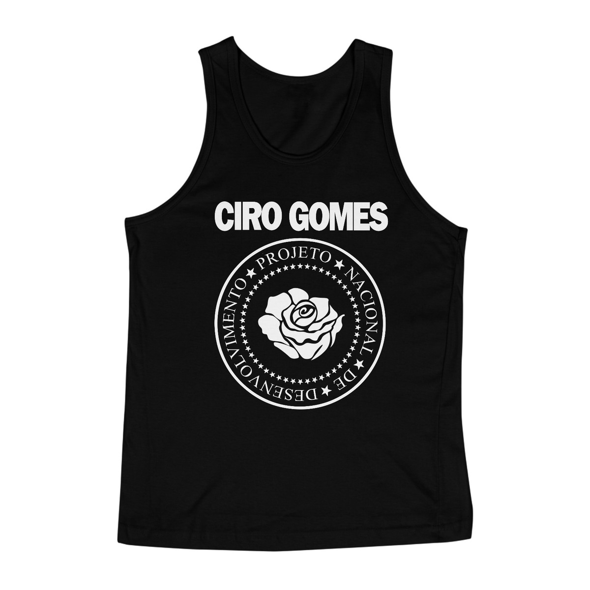 Nome do produtoCamiseta Regata Ciro Gomes (Ramones)