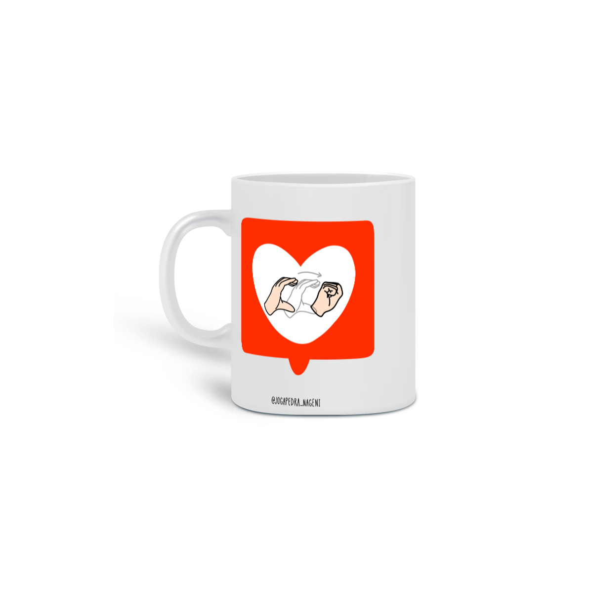 Nome do produto: Caneca variação sinal amor libras