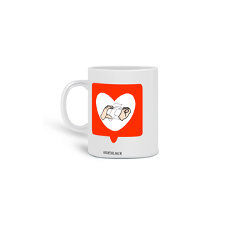 Caneca variação sinal amor libras