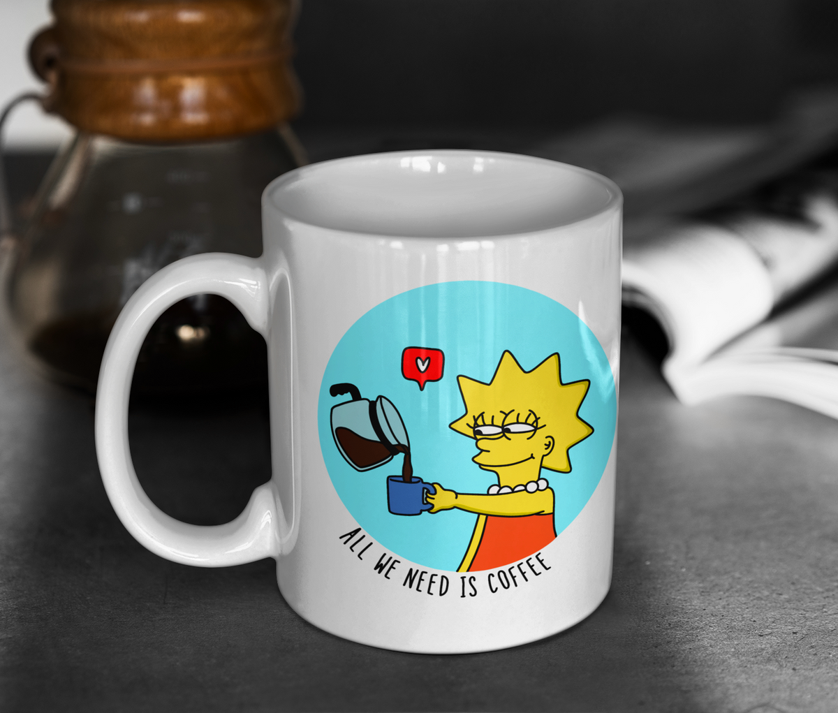 Nome do produto: Caneca Lisa all we need is coffe