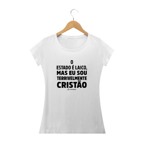Camisa Feminina - Terrivelmente Cristão - Um Patriota