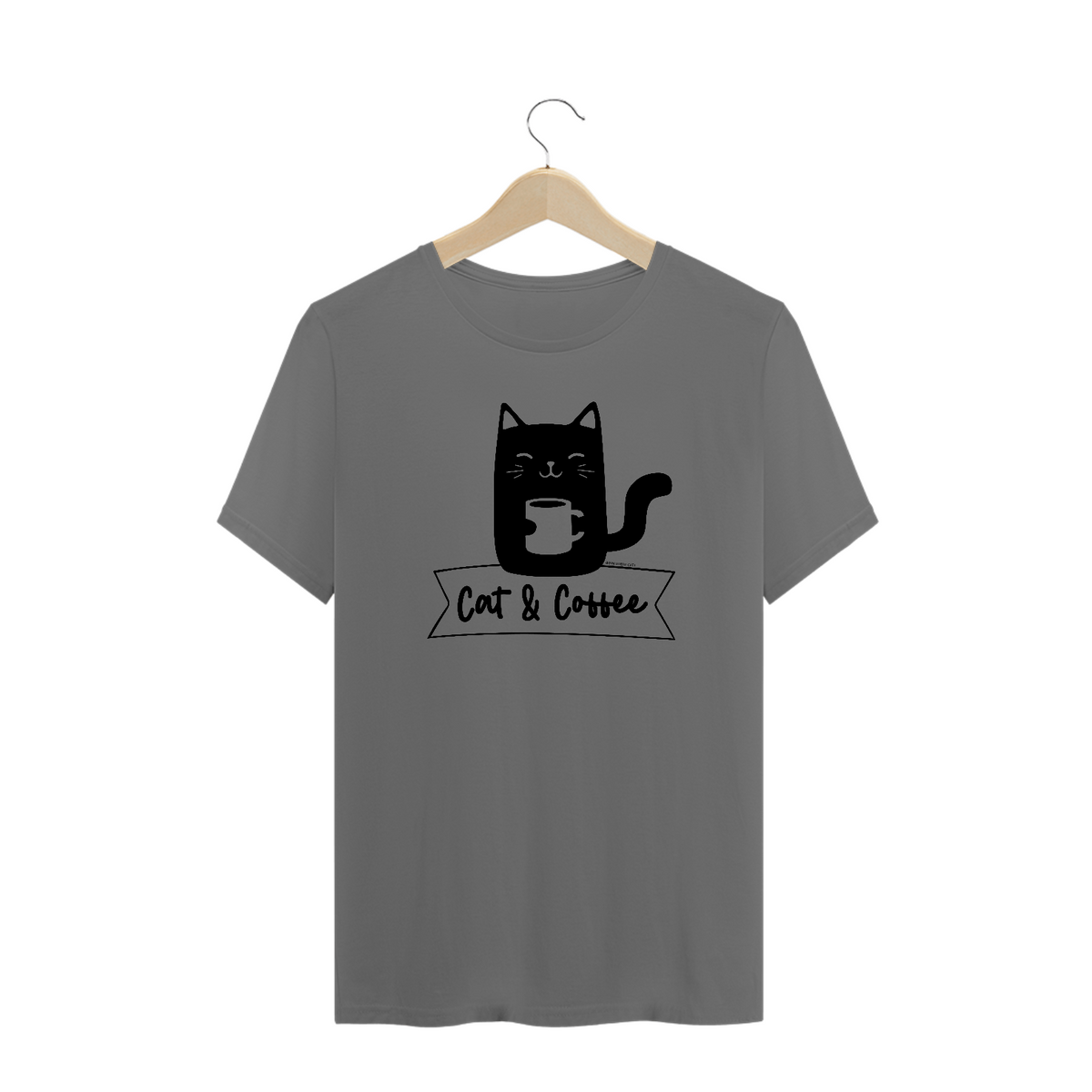 Nome do produtoCamiseta Unissex Estonada | Cat and Coffee Black