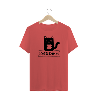 Nome do produtoCamiseta Unissex Estonada | Cat and Coffee Black