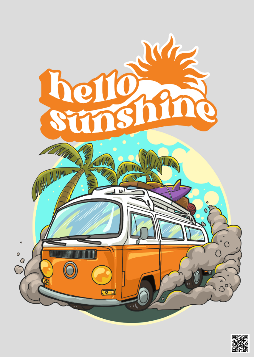Nome do produto: Poster Retrato Hello Sunshine