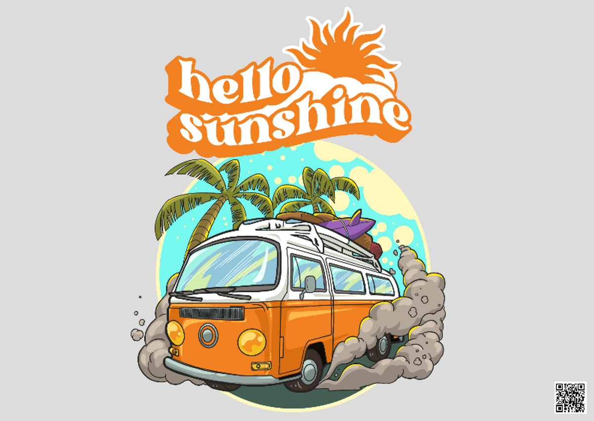 Nome do produto: Poster Paisagem Hello Sunshine
