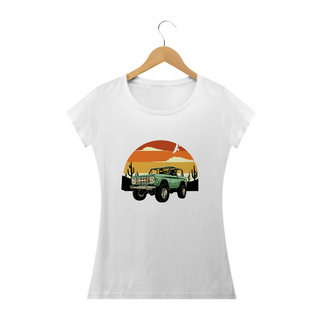 Nome do produtoCamiseta Baby Long carro no deserto