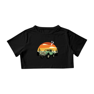 Nome do produtoCamisa Cropped Carro no Deserto