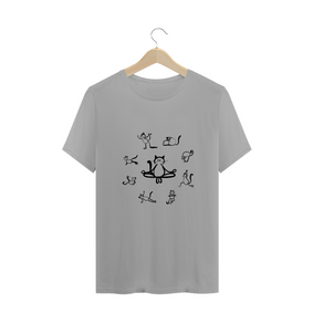 Gatos Yoga (Camiseta versão cinza)