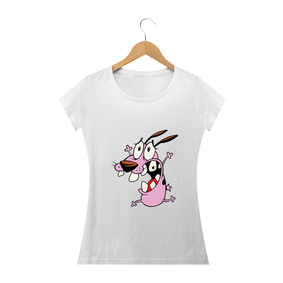 Camiseta cinza feminina - Cão covarde