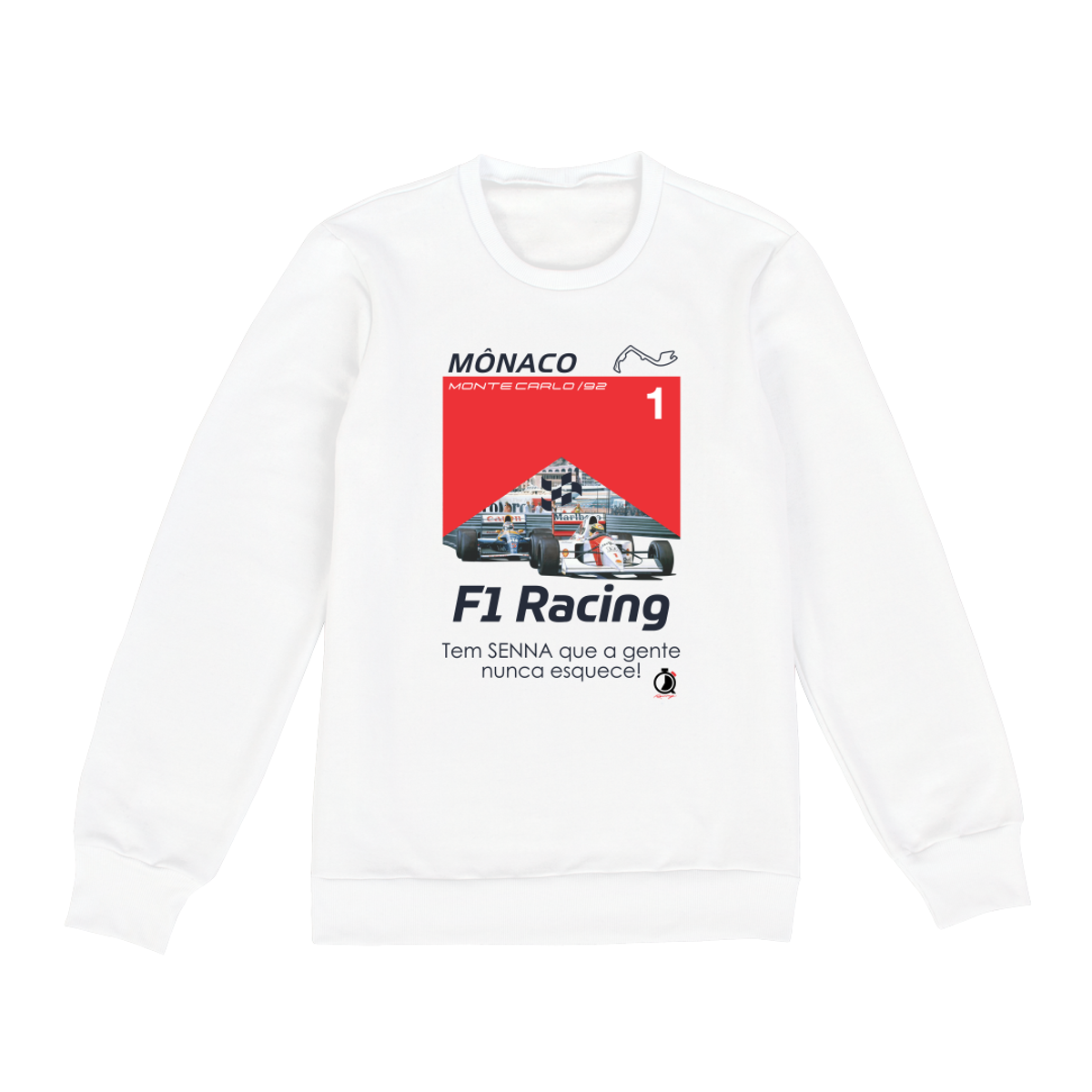 Nome do produto: Moletom Fechado Unisex Quick Racing | Monaco 1992