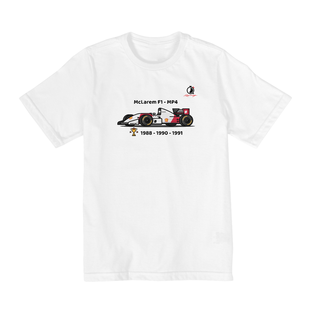 Nome do produto: T-Shirt Quality Infantil Quick Racing  | MacLarem Mp4 88, 90 e 91