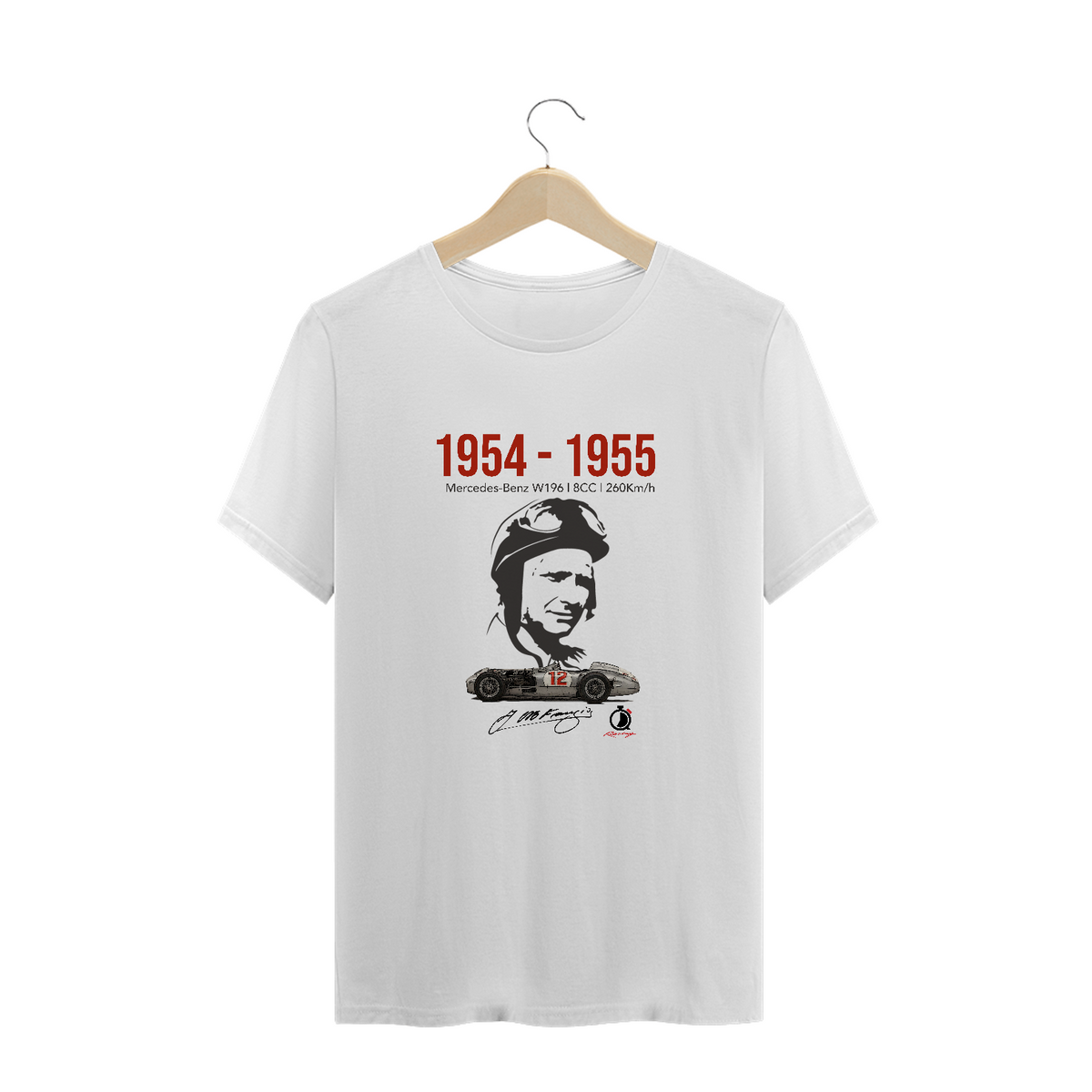 Nome do produto: T-Shirt Prime Quick Racing | Fangio 1954 - 1955 Mercedez