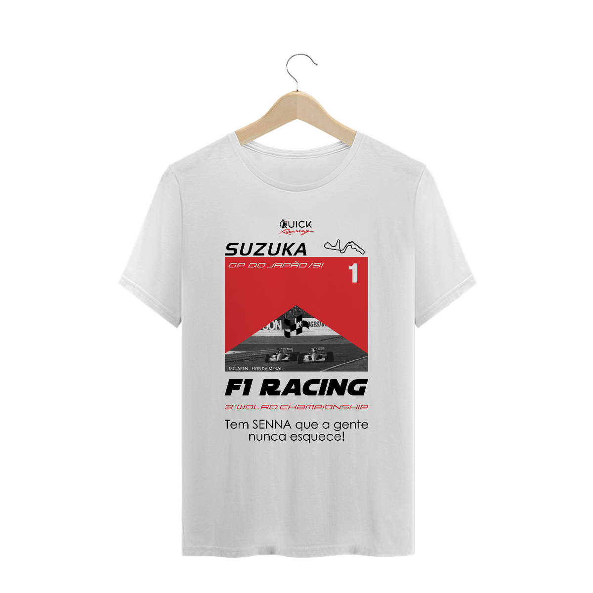 Nome do produto: T-Shirt Prime Quick Racing | Suzuka 1991 Tricampeão