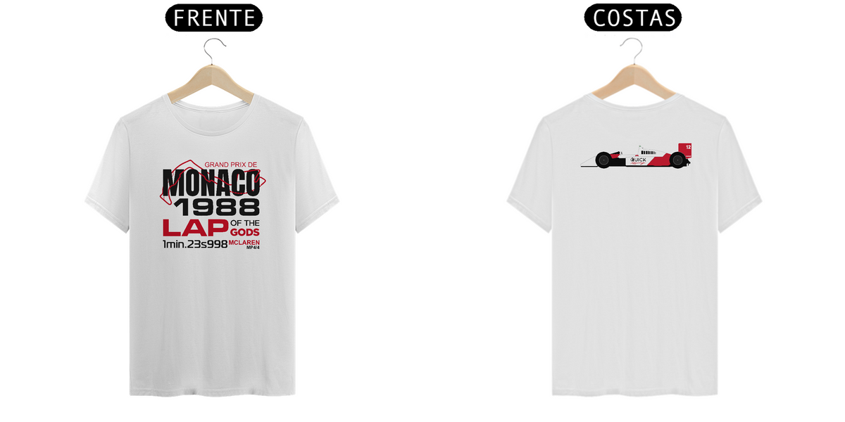 Nome do produto: T-Shirt Prime Quick racing | Lap of the gods Mônaco 1988