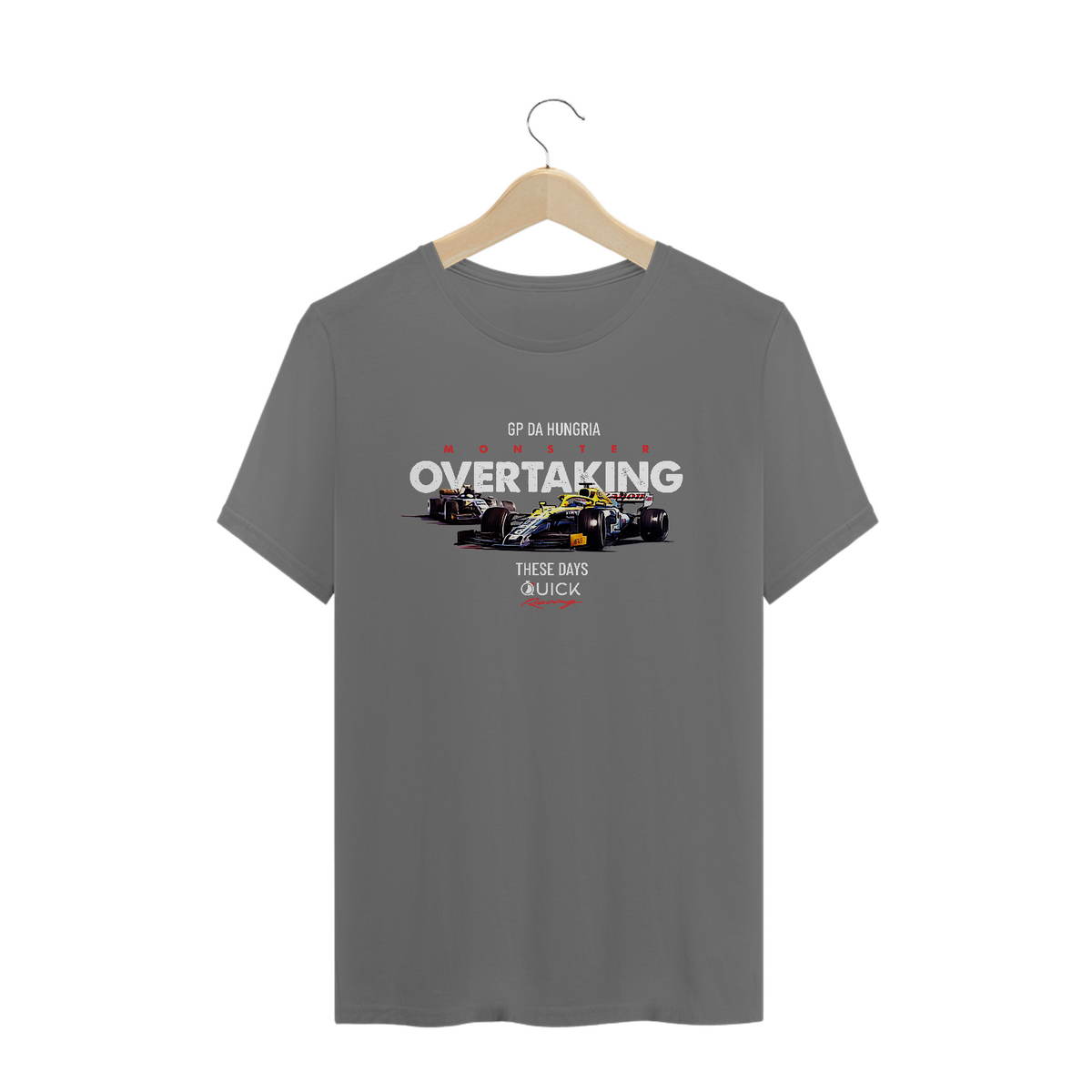 Nome do produto: T-Shirt Estonada Quick Racing | GP da Hungria Monster Overtaking These Days