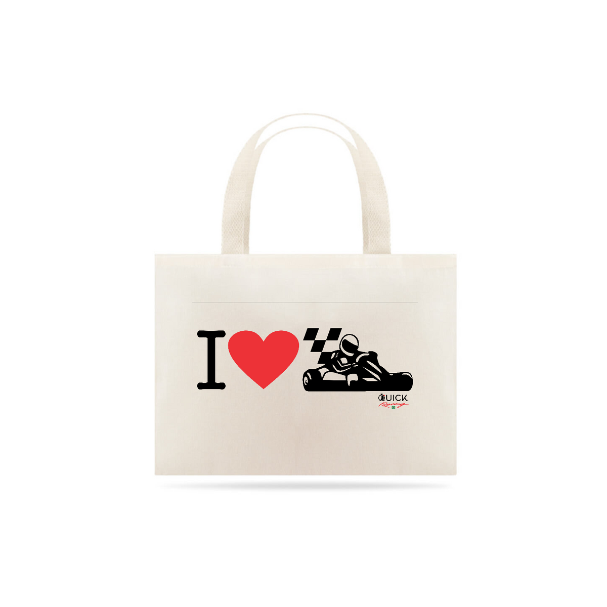 Nome do produto: Ecobag Quick Racing | I love Kart