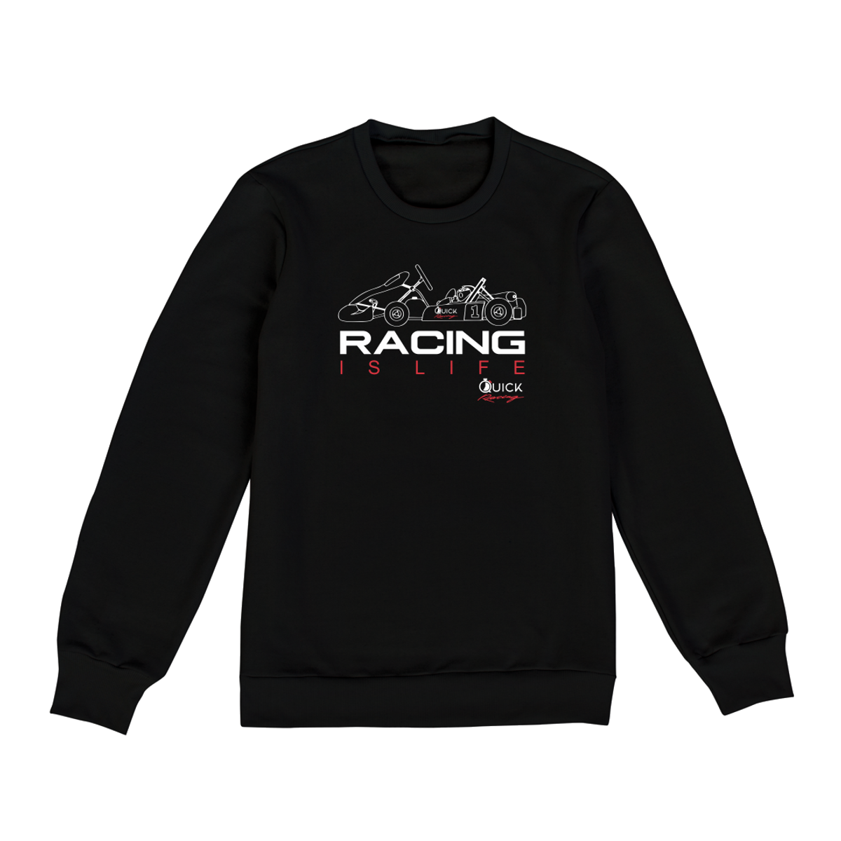 Nome do produto: Moletom Fechado Quick Racing | Kart Racing is Life