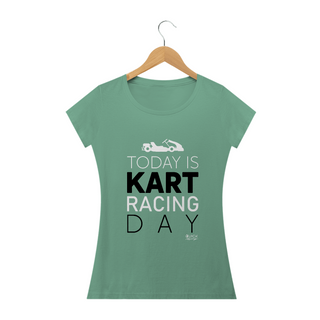 Nome do produtoBaby Look Estonada Quick Racing | Today is Kart Racing Day