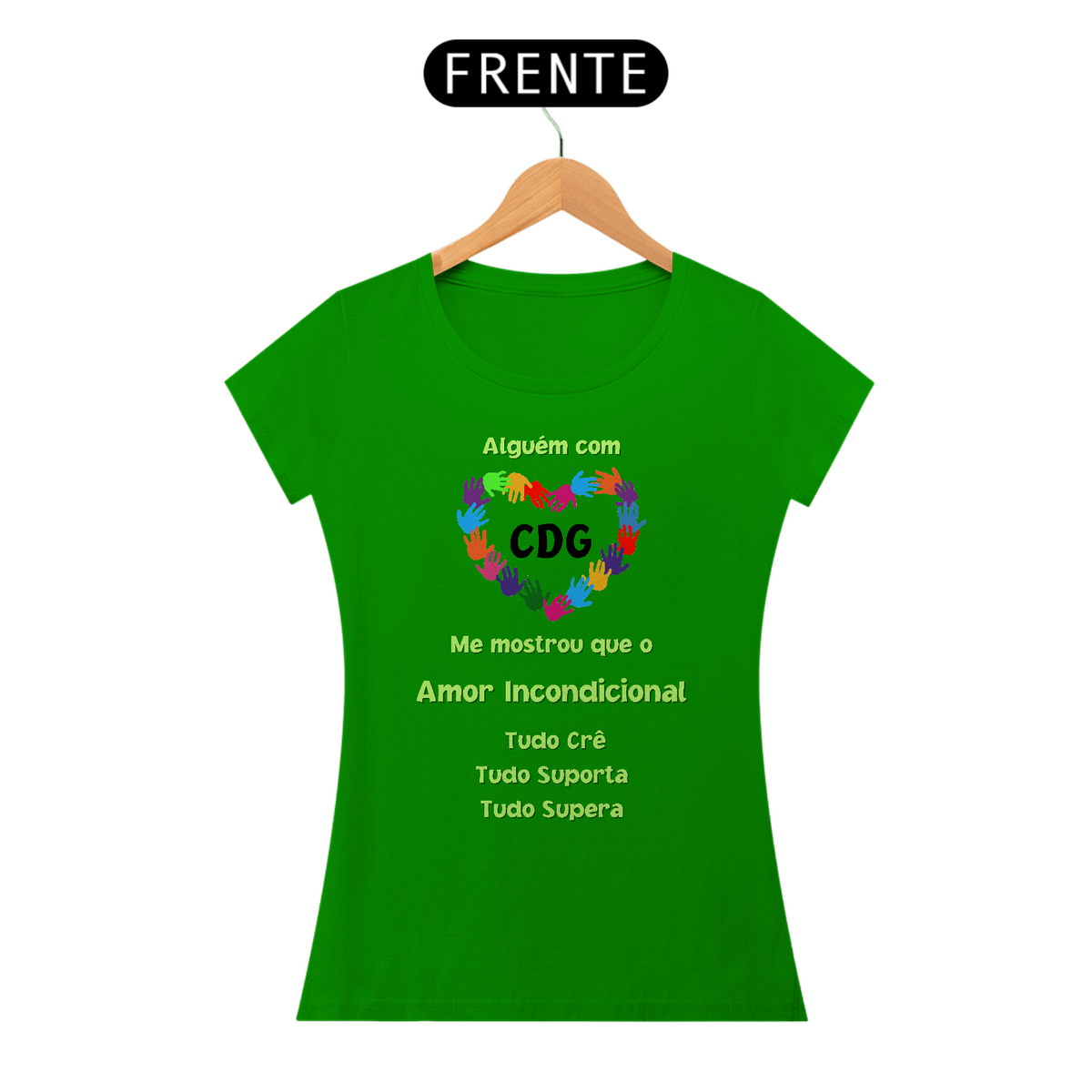 Nome do produto: Camiseta Feminina Amor Incondicional CDG 2024