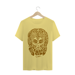Camiseta Malha Estonada Amarela - Estampa Oxum