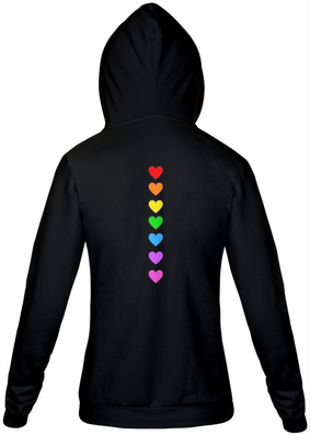 Blusa de moletom zipado LGBT+