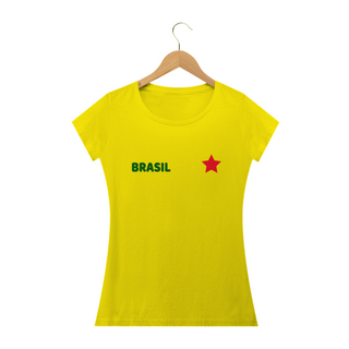 Nome do produtoT-shirt Baby Look  BRASIL & ESTRELA