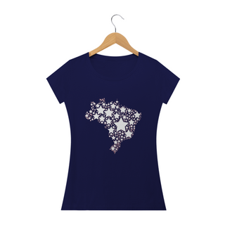 Nome do produtoT-shirt Baby Look Brasil: Estrelas da Democracia