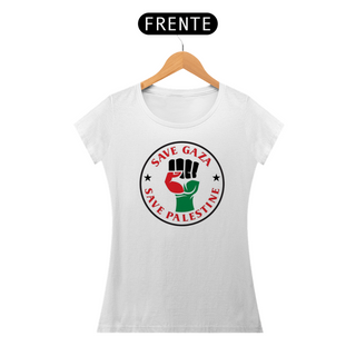 Nome do produtoT-shirt Baby Look Save Gaza