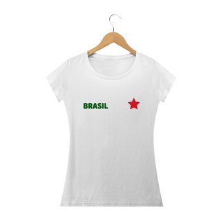 Nome do produtoT-shirt Baby Look  BRASIL & ESTRELA