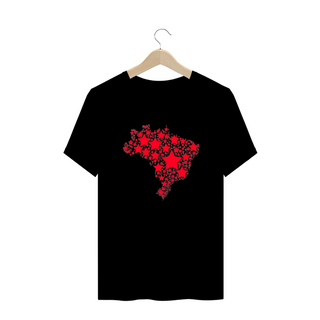 Nome do produtoT-shirt Plus Size Brasil: Estrelas da Democracia