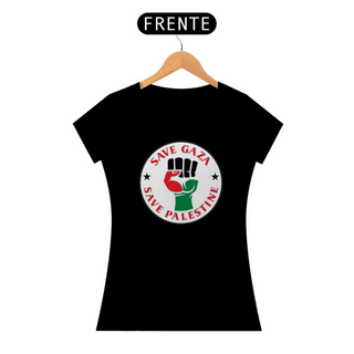 Nome do produtoT-shirt Baby Look Save Gaza