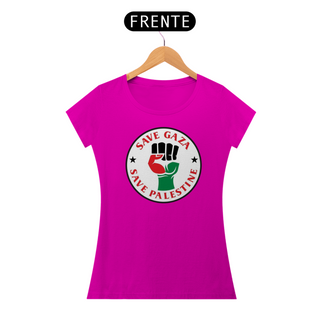 Nome do produtoT-shirt Baby Look Save Gaza