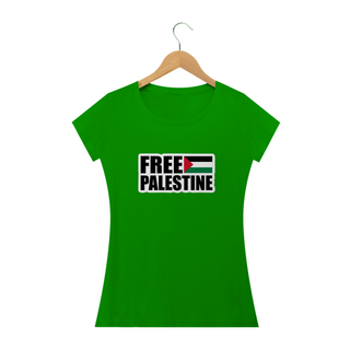 Nome do produtoT-shirt Baby Look Free Palestine