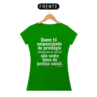 Nome do produtoT-shirt Baby Look NÃO SENTE