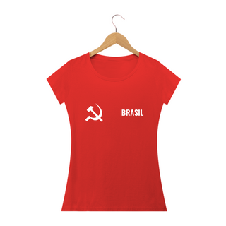 Nome do produtoT-shirt Baby Look Comunista Brasil