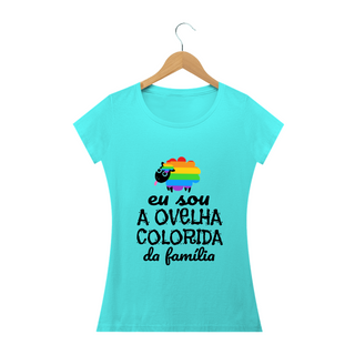 Nome do produtoT-shirt Baby Look Ovelha Colorida