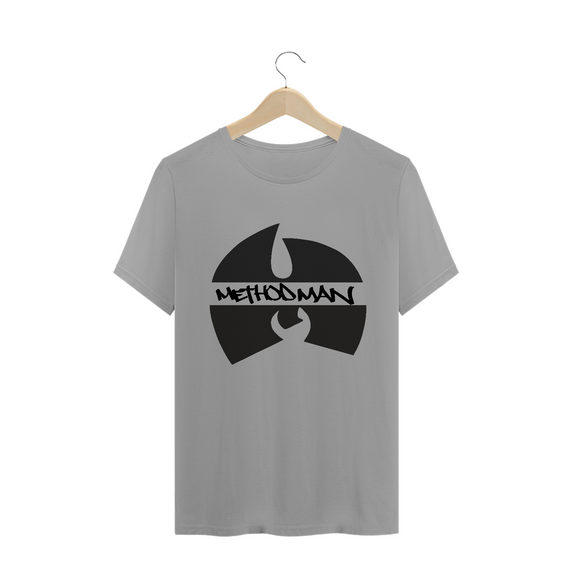 T-Shirt Camiseta de Malha Quality WUTANG Logo Black Method Man