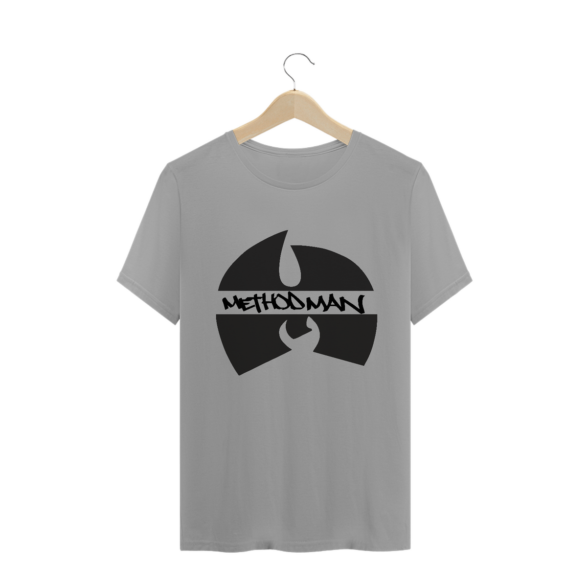 Nome do produto: T-Shirt Camiseta de Malha Quality WUTANG Logo Black Method Man