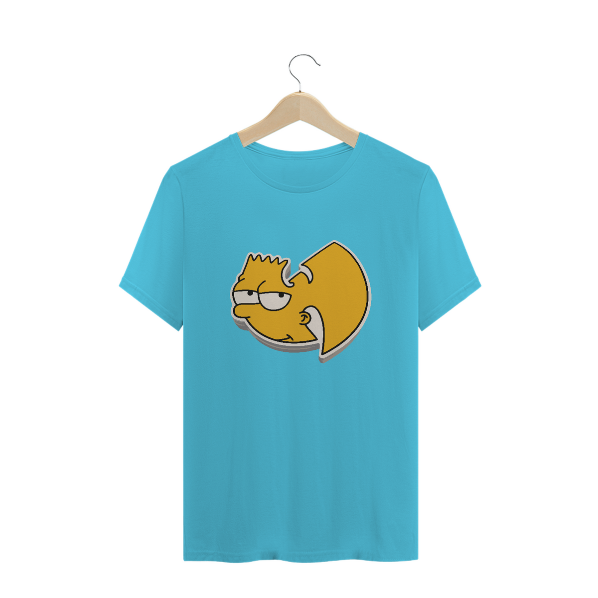 Nome do produto: Camiseta de Malha Quality Wu Tang Clan Logo Bart Simpson