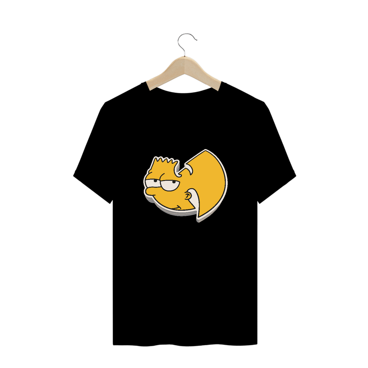 Nome do produto: T-Shirt Camiseta de Malha PLUS SIZE WUTANG Logo Bart Simpson