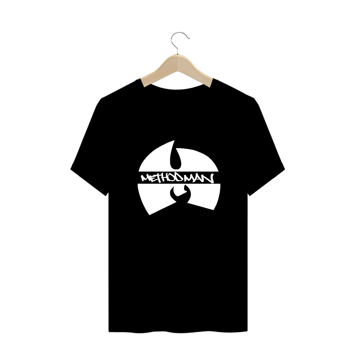 Nome do produto: T-Shirt Camiseta de Malha PLUS SIZE WUTANG Logo Black Method Man