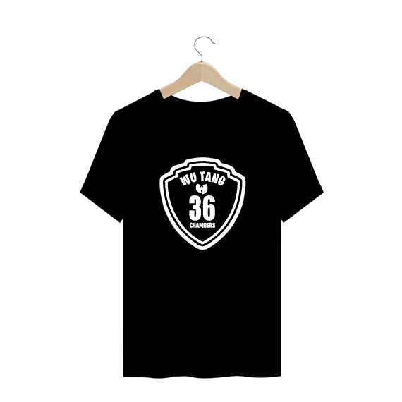 T-Shirt Camiseta de Malha PLUS SIZE Wu Tang Clan Escudo 36 Chambers
