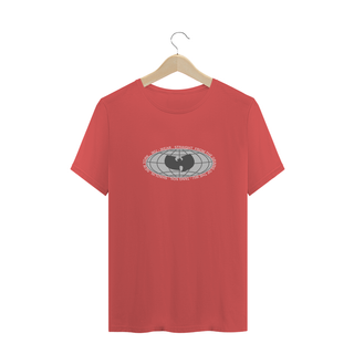 Camiseta de Malha ESTONADA Pré-Lavada Wu Tang Clan Globo Letras Vermelho