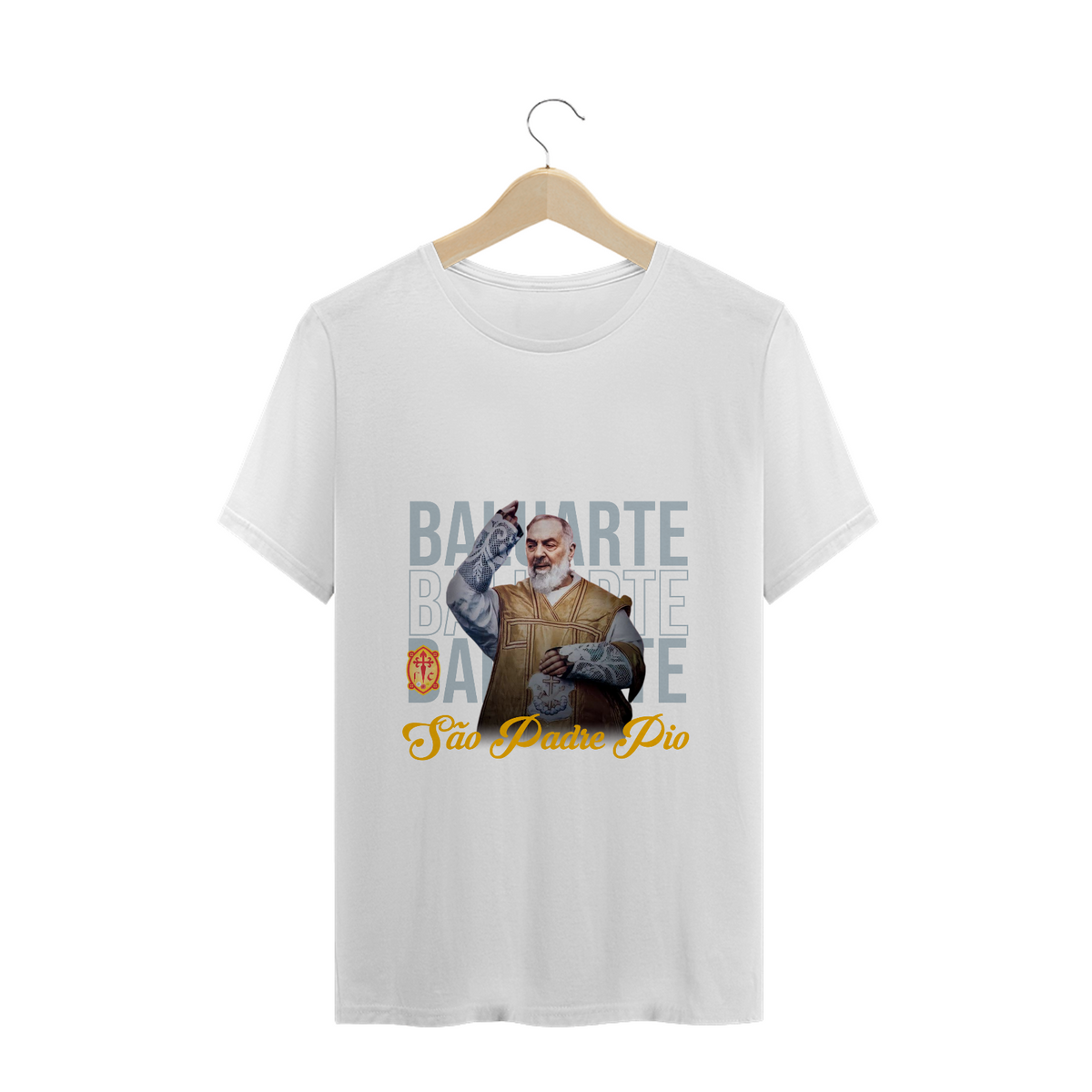 Nome do produto: CAMISETA BALUARTE SÃO PADRE PIO