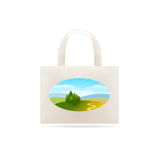 Bolsa Eco Bag Grande Estampa Desenho Natureza