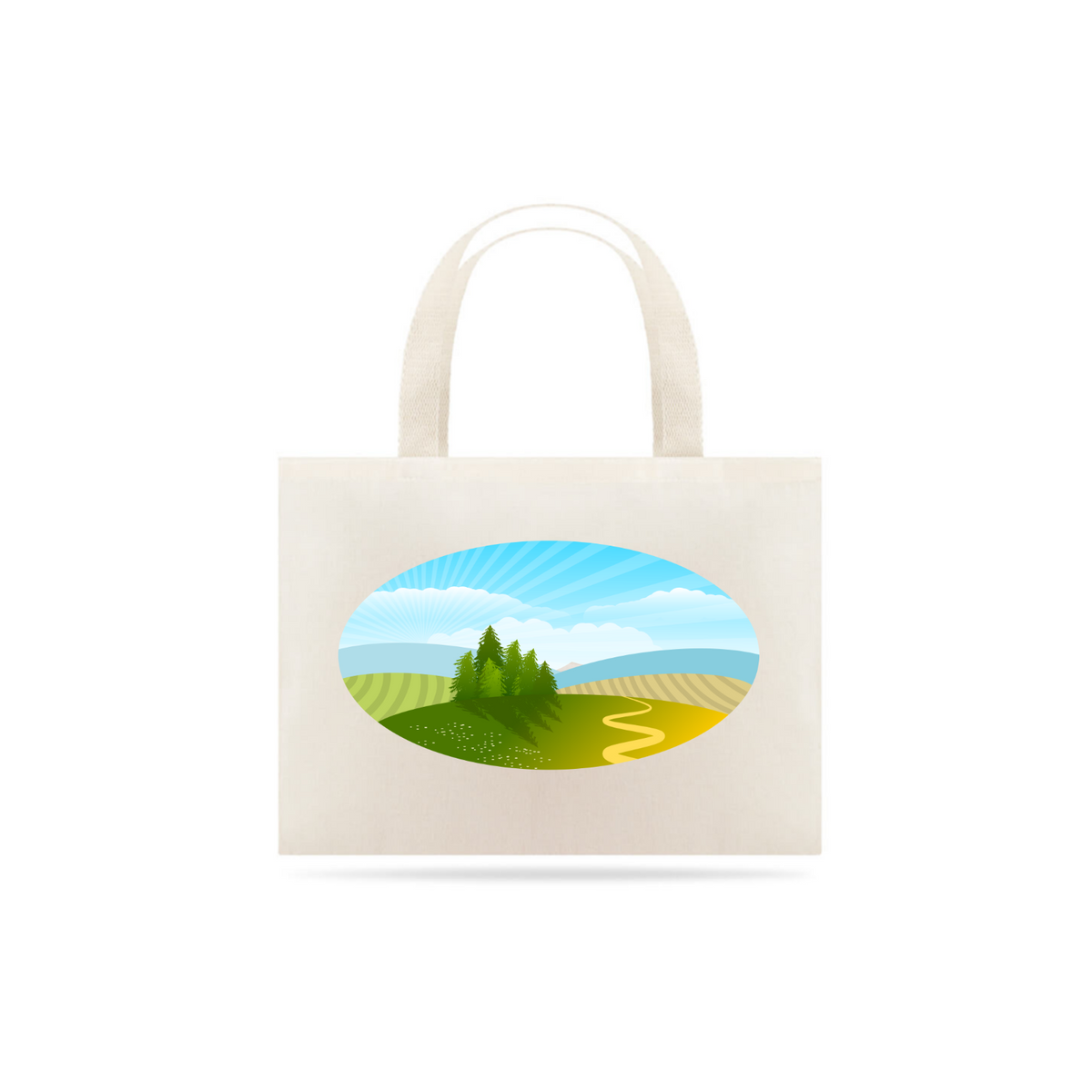 Nome do produto: Bolsa Eco Bag Grande Estampa Desenho Natureza