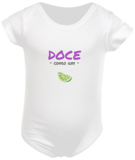 Nome do produtoBody Infantil Feminino Estampa Frase - Doce como um Limão
