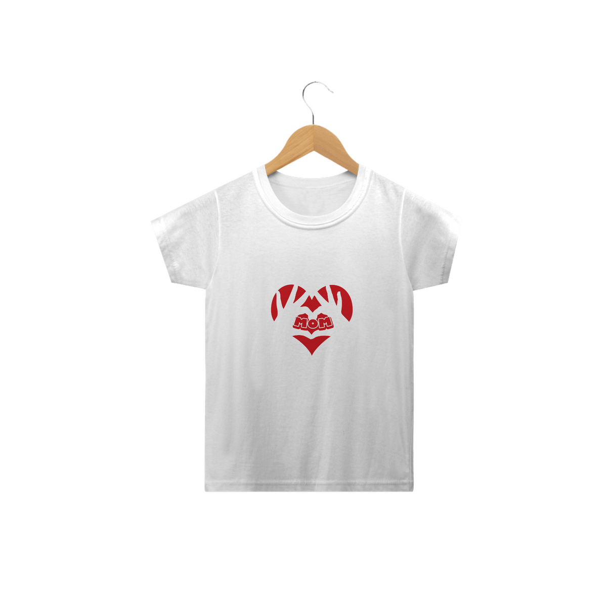 Nome do produto: Camiseta Classic Infantil Estampa Coração Mom